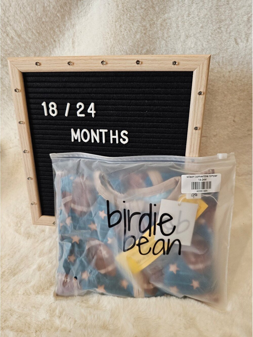 Birdie Bean Football zippy romper